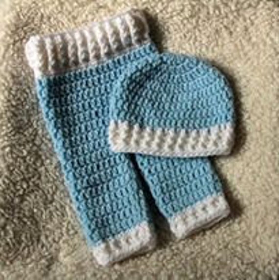 Crochet Baby Hat and Pants Set