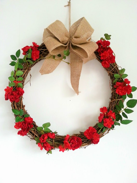 items similar to large artificial rose spray wicker wreath items similar to large artificial rose spray wicker wreath