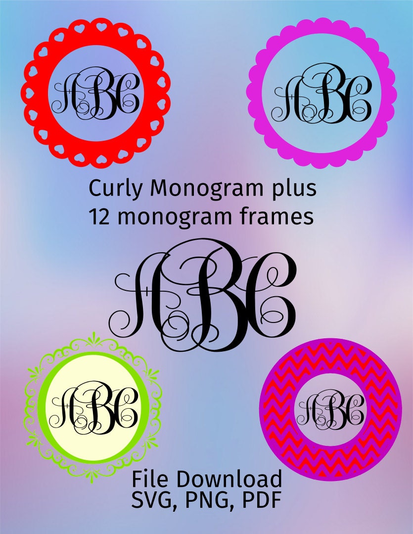 Download Vine Monogram SVG. Cutting files for Silhouette and Cricut
