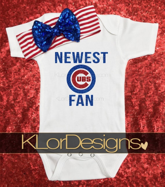 Cubs Onesie Chicago onesie baseball onesie baby by KLorDesigns