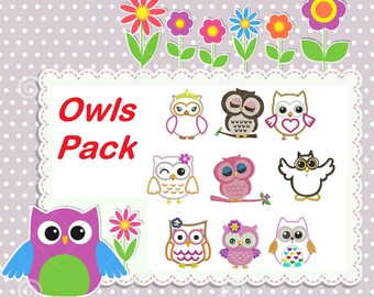 Owls Embroidery Designs