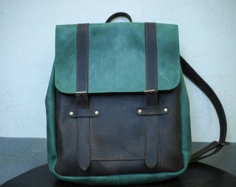 Leather backpack, mens backpack, leather back pack, leather rucksack, hipster backpack, rucksack backpack, vintage leather backpack