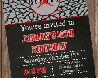 Jordan Birthday Invitations 6