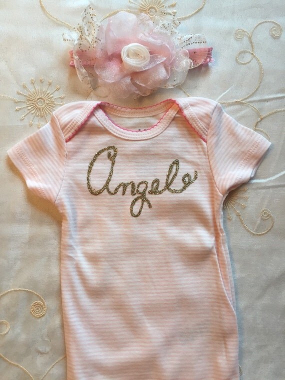 Angel Wings Baby Onesie Set by Fairytaleblessings on Etsy
