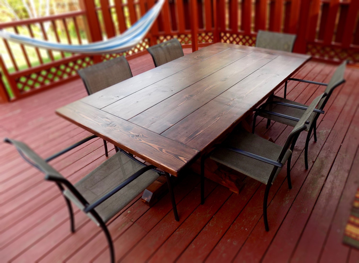 Rustic Farm House Indoor Outdoor Dining Table