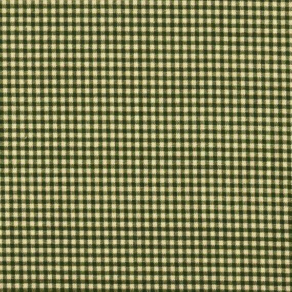 72 Round Tablecloth Sage Green Gingham Check Ticking by ctclOUTLET