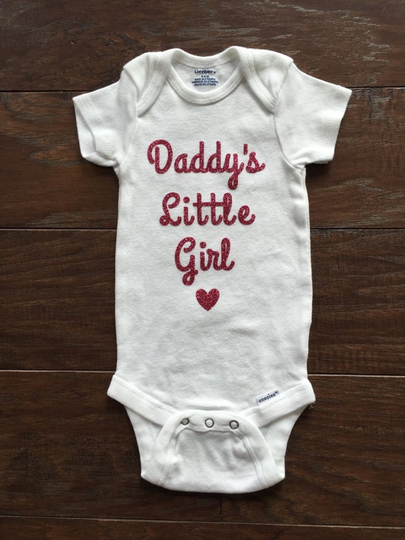 Daddy's Little Girl Onesie Baby Girl Onesie by MeadowsMarvels
