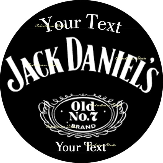 Personalised Edible Icing Sheet Jack Daniels Cake Topper 7.5