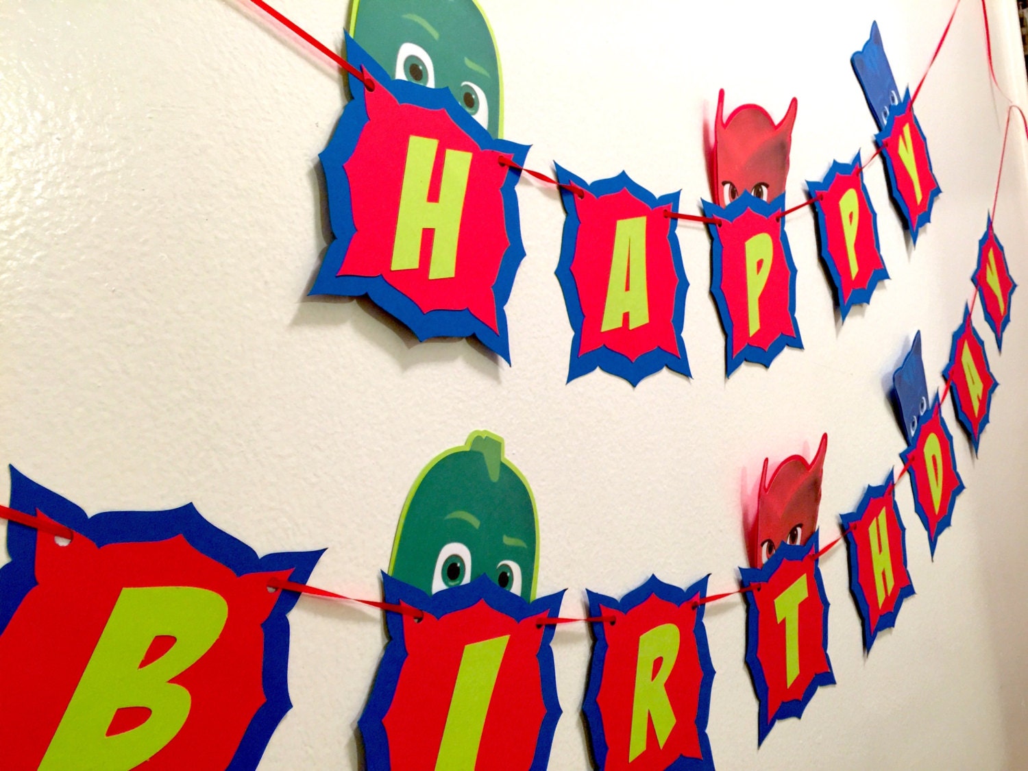Pj Masks Birthday Banner Pjs Masks Birthday by DynamicDesParties
