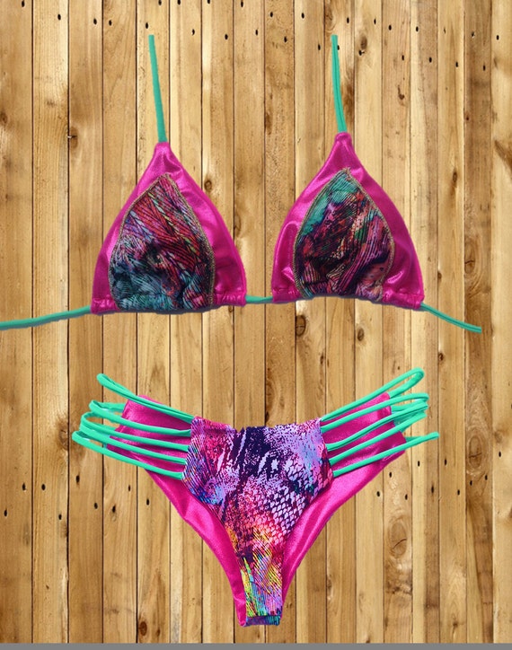 Animal Print Bikini Set Python Cheeky Bikini por Aguabikini