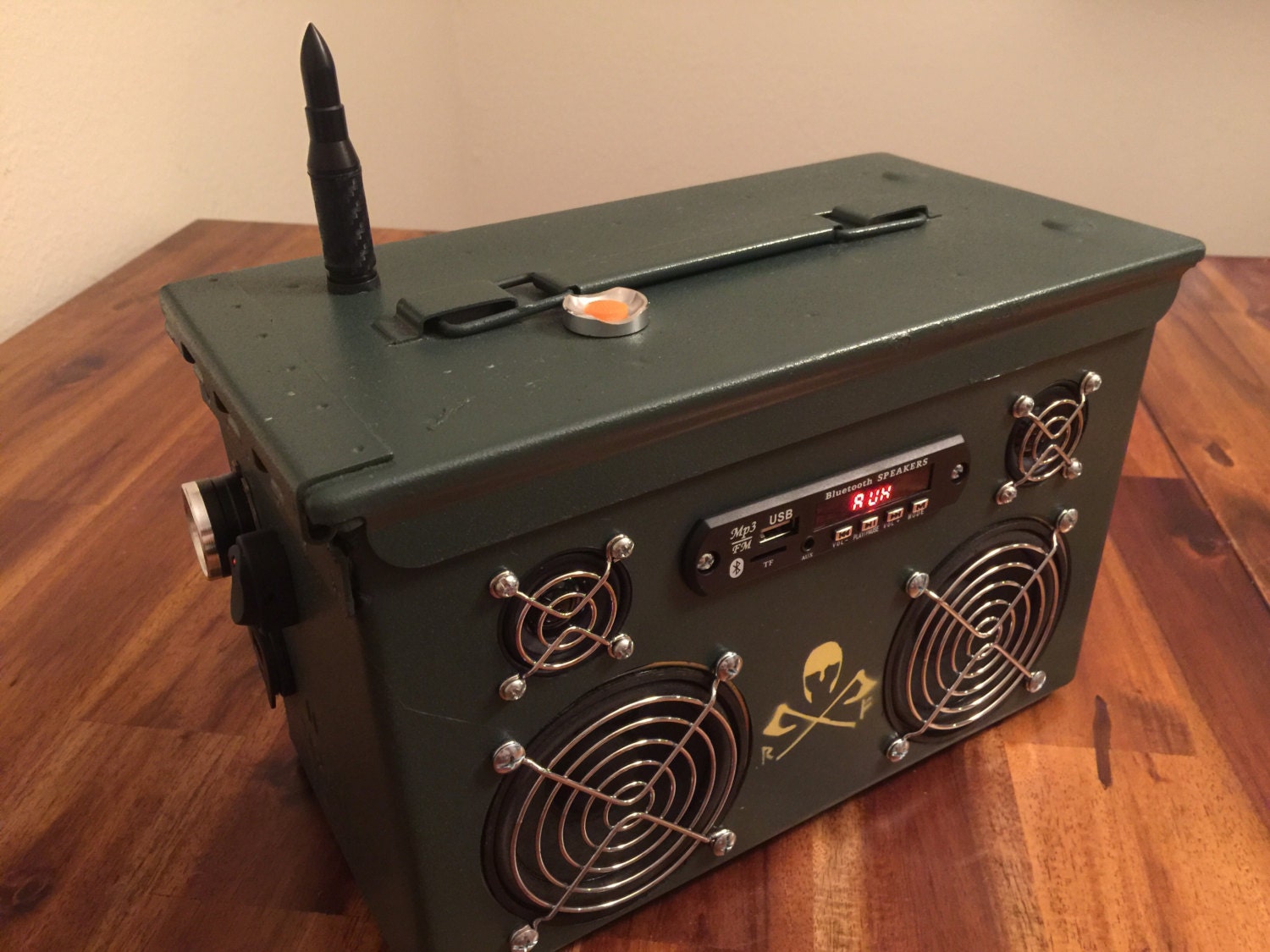 Ammo Can Rechargeable Stereo Boombox V.2 Green