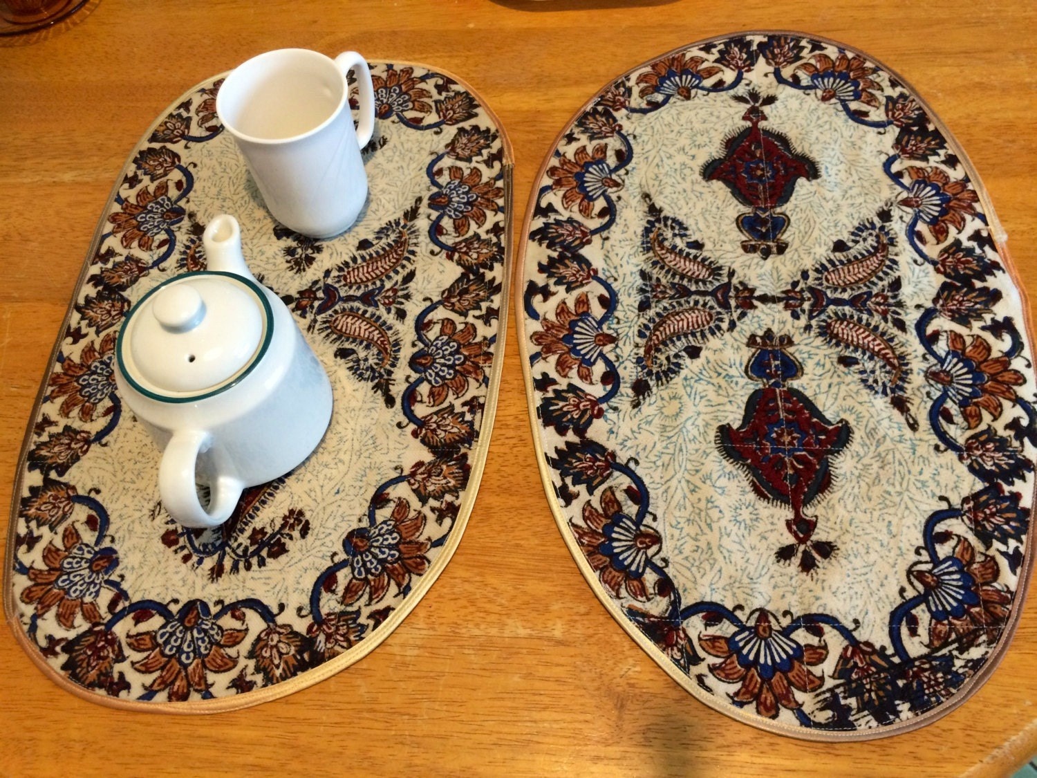 handmade oval placemat set ovall place mat dinner
