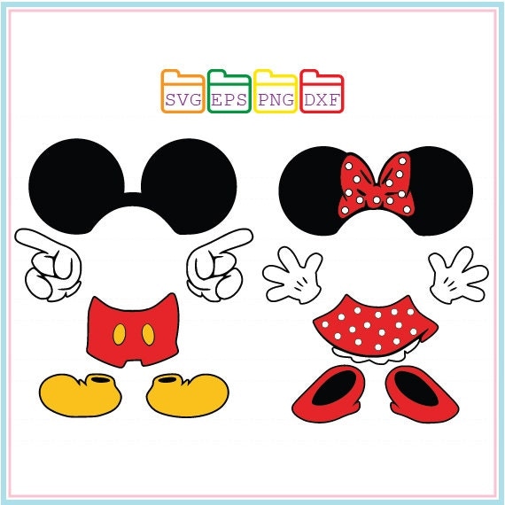 Download Mickey Mouse Svg and Minnie Mouse SvgDisneySvg Dxf Png