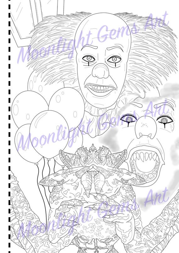 Stephen King's IT colouring page