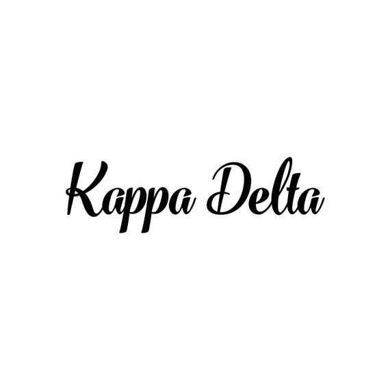 Kappa Delta decal vinyl window bumper Sorority greek letters