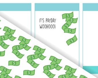 Raining Money Payday / Income Stickers | For your planner, scrapbook, agenda, calendar | D13
