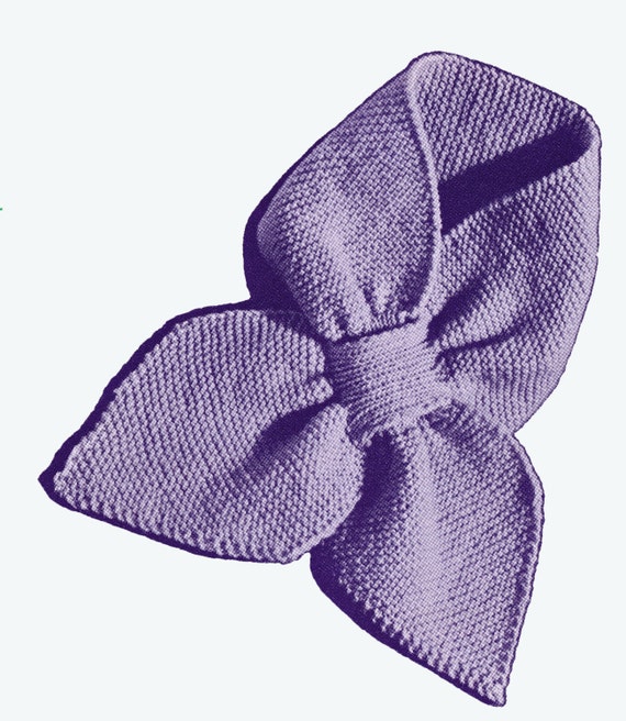 Vintage 1950s Keyhole Knit Scarf Pattern