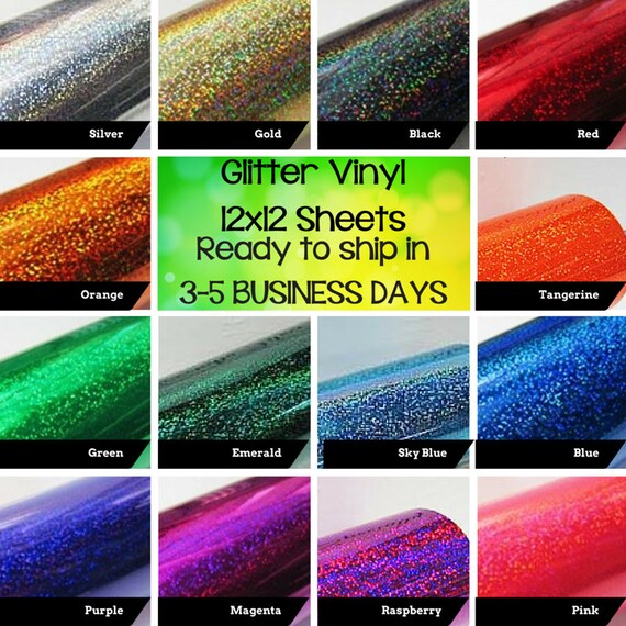 Glitter Flake Vinyl/Specialty Vinyl/Permanent by LemonLimeSupplyCo