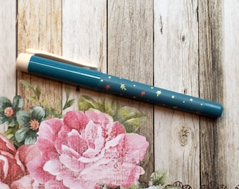 Fountain Pen - Blue Leaf
