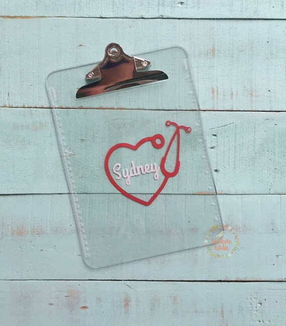 Personalized Nurse Clipboard by SouthernBirdie on Etsy