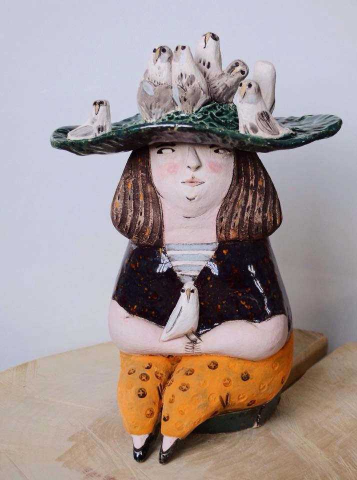 Ceramic Figurine Ceramic Sculpture Unique Statue