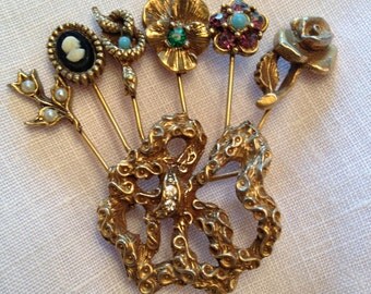 Vintage Goldette Stick Pin Brooch
