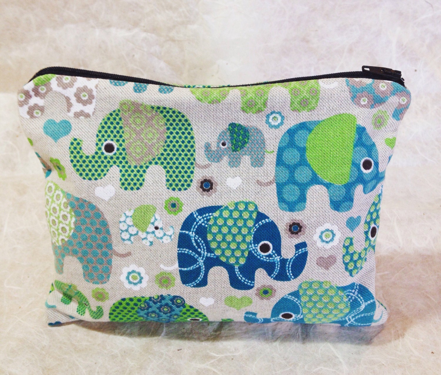 elephant cosmetic bag