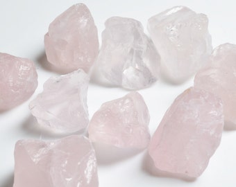 Raw Rose Quartz Crystals-drilled/ Loose Stone/ Rough Pink Crystals/ Rose Crystal-10-20mm/20-30mm-1point