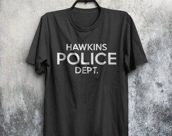 Stranger Things Inspired Hawkins Police Dept. Sherif TV Show Eleven Horror Adults Mens & Women's T-shirt Top Tee Shirt All Sizes And Colours
