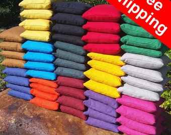 FREE Shipping! Set of 8 corn hole bags, top notch quality: 6" regulation size!