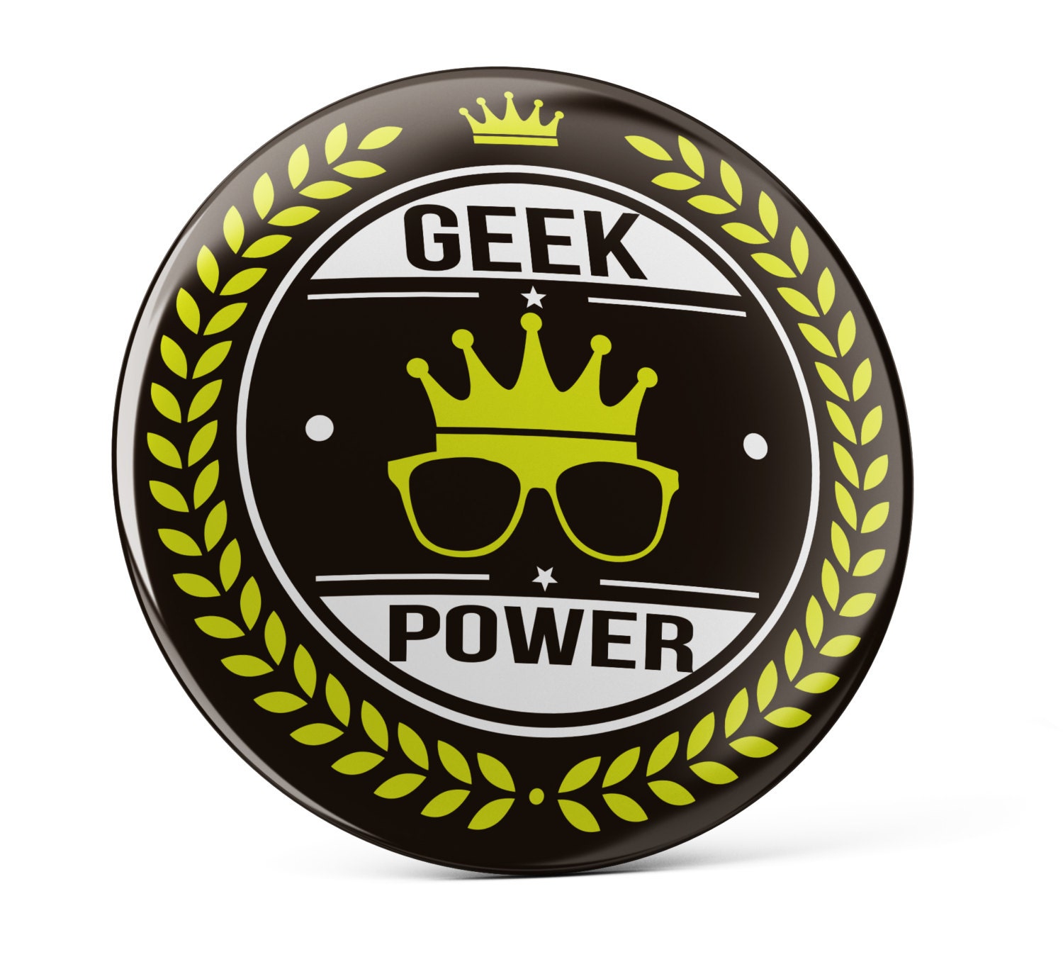 Geeky Pin Button Geek Power Badge Nerd T Funny Pin Back 