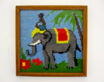 Canevas Eléphant encadré