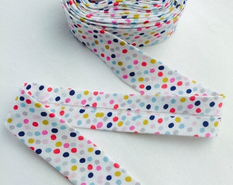 25mm Single Fold Bias Binding - Flurry Multicoloured