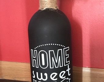 Home Decor Chalkboard Vase- Home Sweet Home