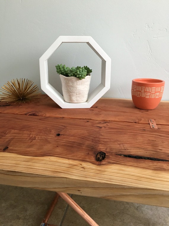 Handmade Shelf Octagon Shelf Minimalist Shelf by KnottedGrain