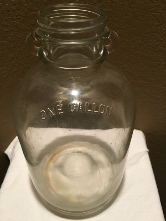Vintage glass one gallon jug bottle milk jug
