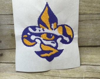 Lsu Tiger Eye Fleur De Lis Embroidery Design, Lsu Embroidery Design,LSU Tigers Embroidery Design