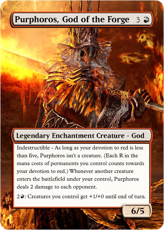 Purphoros God of the Forge Custom Art Foil or by CustomCardArtShop