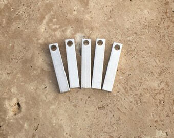 Aluminum Bar 1/4" Stamping Blanks - Jewelry Making Blanks - Pet Tags - Tumbled Blanks - Aluminum Shapes - Deburred - Hand Stamped