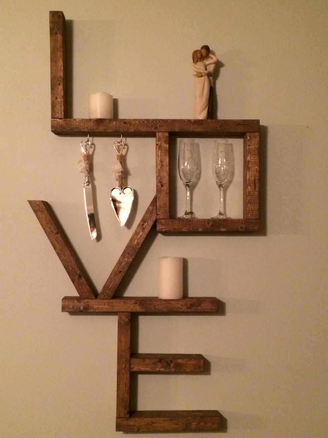 Wooden Love Shelf Love Sign Wooden Love Love Shelf by ABFwoodworks