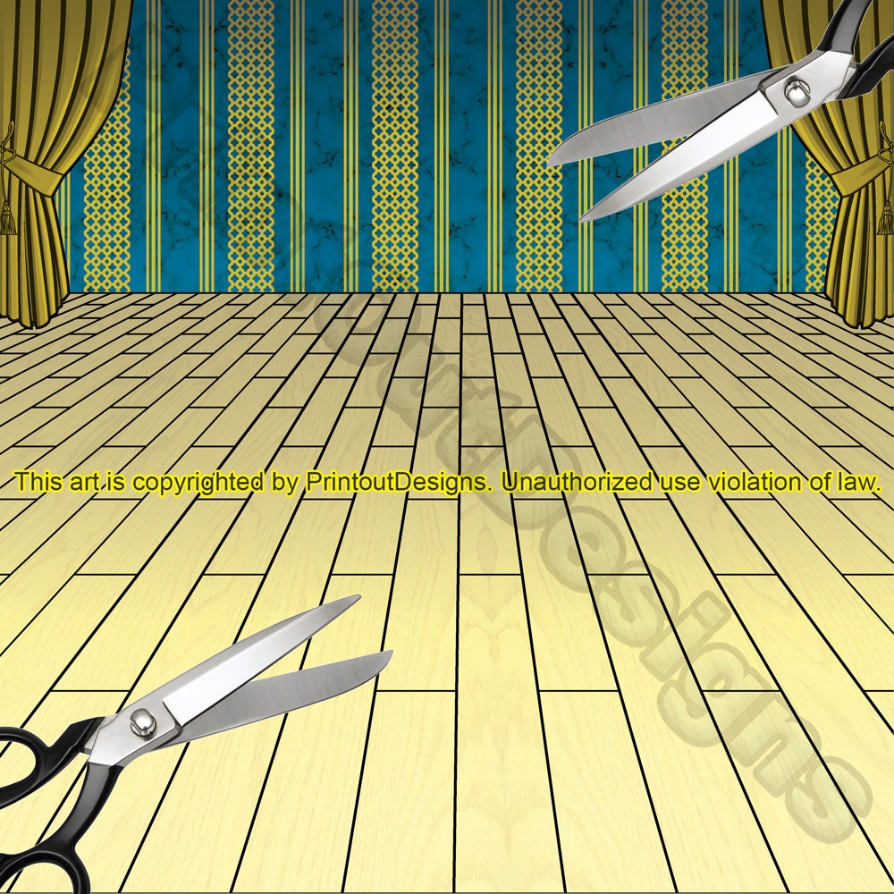 Scrapbook Printable Design Theater Stage Scrapbooking Scrap Book Print