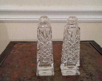 Crystal salt and pepper shaker set