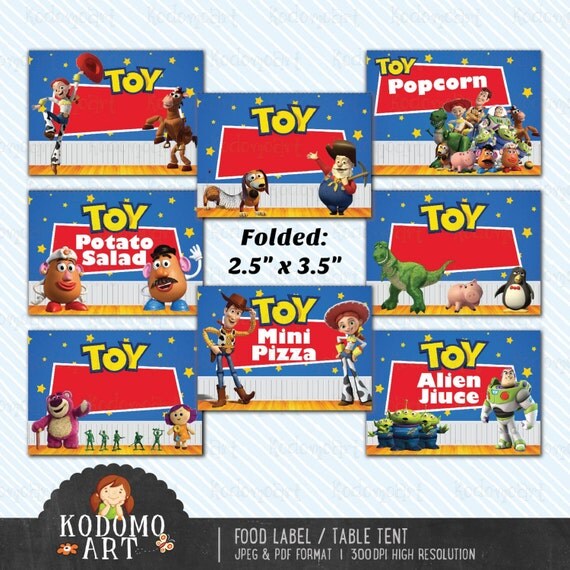 Free Toy Story Printable Food Labels