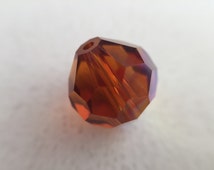 thumbnail image 2 of 144 Vintage Cherry Brand Glass Beads - Madeira Topaz 10mm Round (Japan 1950s) 2 of 5