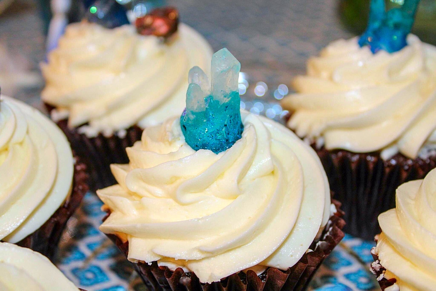 Dozen Edible Crystal Cupcake And Cake Decorations Mini