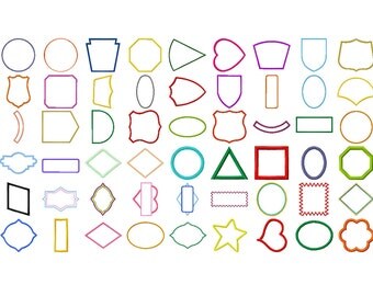 54 Applique Border Machine Embroidery Designs, Applique Frame, Applique Design, Monogram Frame, Wedding Patch, Crest, INSTANT DOWNLOAD