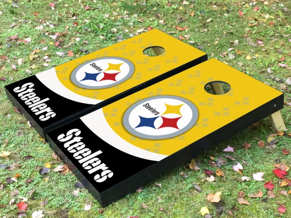 Pittsburgh Steelers Cornhole boards by Cornholetherapy on Etsy