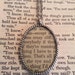 Literary Necklace - The Catcher in the Rye, J.D. Salinger