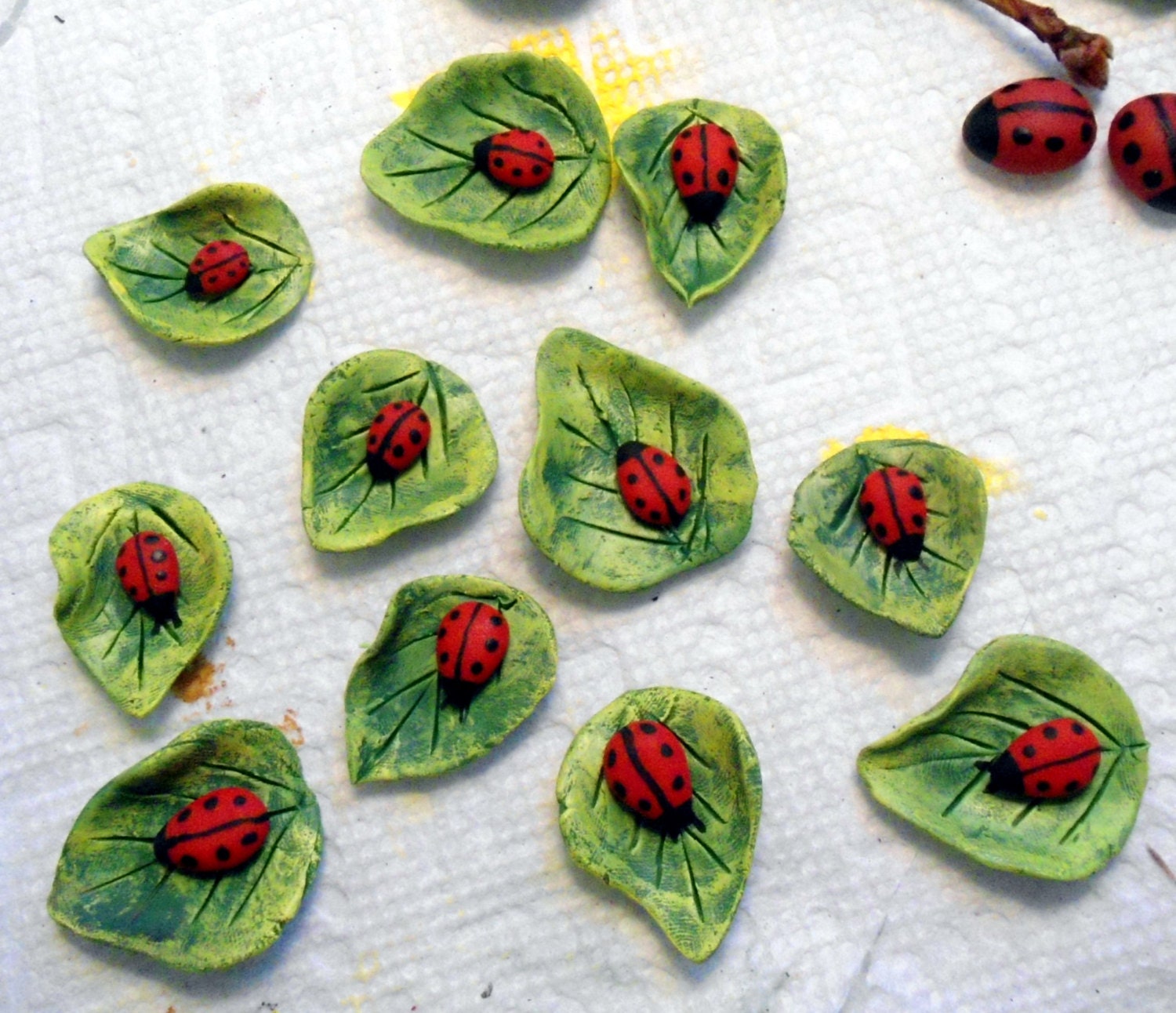 Ladybug handcrafted hand painted