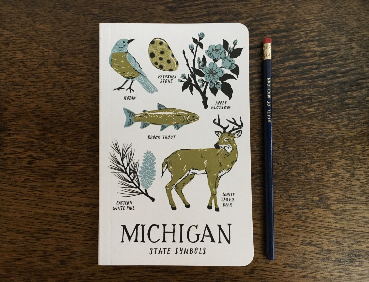 Michigan State Symbols Notebook